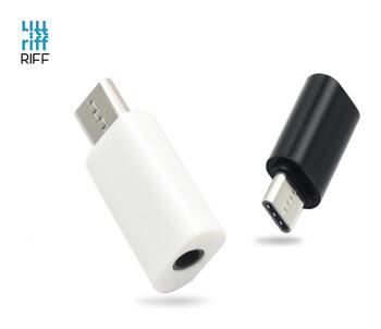 Riff AA-C3.5 Audio Austiņu Ligzdas Adapteris Type-C uz 3.5 mm Balts (RF-AD-TYPEC-3.5MM)