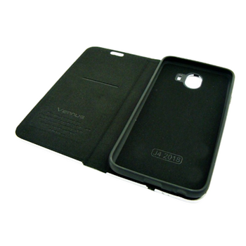 Vennus Flip Case priekš Samsung J4 2018 J400 Carbon Black (PS-M-J400-CB)