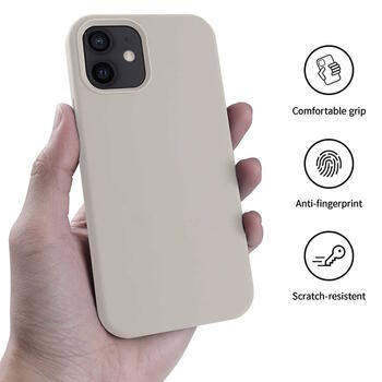 Riff Plāns & Mīksts silikona aizmugures maks ar mīkstu iekšpusi priekš Apple iPhone 15 Grey (RF-TS-IPH15-GR)
