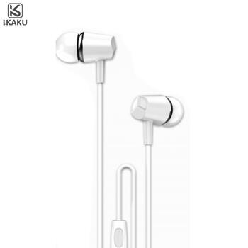 iKAKU KSC-136 Sanjiao Универсальные In-Ear Аудио и Звонков Наушники 3.5mm 1.2m Кабель с Микрофоном и Пультом Белый (KSC-136-WH)