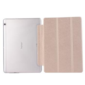 Riff Texture Planšetdatora maks Tri-fold Stand Leather Flip priekš Huawei MediaPad T3 7.0 Gold (PRES-HUA-T3-7.0-GO)