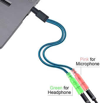 Riff Y-JACK 3.5mm ligzdas adapteris sadalītājs uz austiņiem un mikrofonu 1 male + 2 female (RF-Y-JACK)