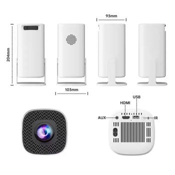 Riff P30MAX Portatīvais Videoprojektors Spēļu Konsole 36000+ 4K Android 11 Allwinner H713 64 Gb White (RF-P30MAX)