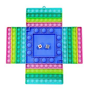 Riff POP IT 2in1 silikona antistress & galda splēle 4 spēlētājiem (28,5x28,5cm) (RF-POPIT-GAME3)