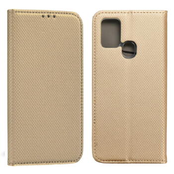 TakeMe Magnēstikas Fiksācijas Sāniski atverams maks bez klipša Xiaomi Redmi Note 9 Pro / Note 9 Pro Max / Note 9S Zeltains (TM-MA-XIA-RN9P-GO)