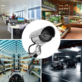 Riff RF-IR1 CCTV IR Муляж уличной домашней камеры безопасности с мигающей сигнальной лампой 2x AA батарейки Белый (RF-IR1)