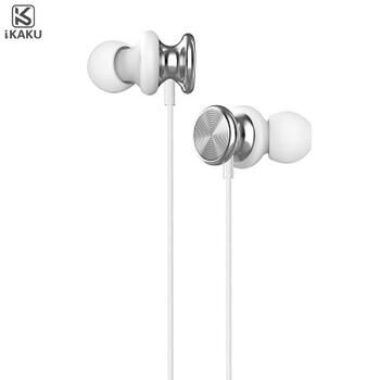 iKAKU KSC-402 Универсальные легкие наушники-вкладыши HiFi 3,5 мм с микрофоном 1,2 м Белый (KSC-402-WH)