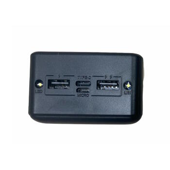 Riff YM-407S Mega 30000mah Power bank Зарядка 2x USB 2.1A Max выходы / Micro USB + USB-C входы + 3 Кабеля Black (RF-YM-407S-BK)