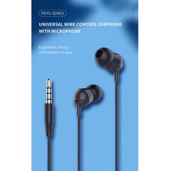 iKAKU KSC-292 Универсальные легкие наушники-вкладыши HiFi 3,5 мм с микрофоном 1,2 м Черный (KSC-292-BK)