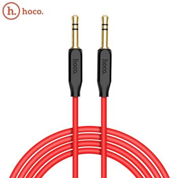 Hoco UPA11 Premium Aux Ligzdas 3.5mm spraudnis uz 3.5mm spraudnis Stereo Audio 1m Kabelis Melns (UPA11BK)