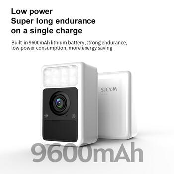 SJCam S1 2K Комнатная & Уличная IP65 HD Камера с емким аккумулятором & Ночным видением 2.33'' LCD Белый (S1-WH)