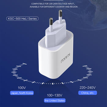 iKaku KSC-500 HELI 20W QC3.0 PD Type-C Ligzdas ātrs tīkla lādētājs White (KSC-500)
