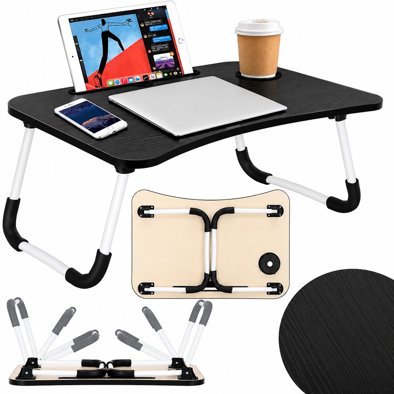 Riff Saliekams mini galdiņš klēpjdatoram (60×40 cm) (RF-FOLD-TABLE)