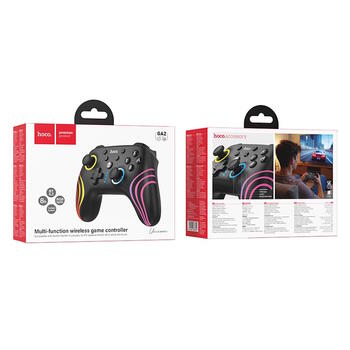 Hoco GA2 bezvadu spēļu kontrolieris datoram / Switch 1/2 Black (GA2)