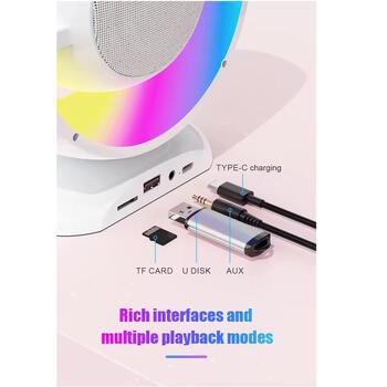 Riff YS110 BT 5.3 Portatīvā karaoke sitēma ar 2 Wireless mikrofoniem White (RF-YS110)