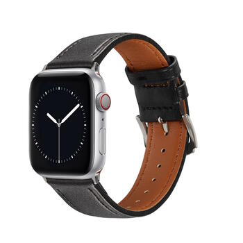 Riff Ādas siksniņa priekš Apple iWatch series 42 /44 /45 /49 mm Black (RF-LEATH42-BK)