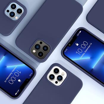 Riff Тонкий & Мягкий силиконовый чехол с мягкой подкладкой для Apple iPhone 13 Pro Max Midnight Blue (RF-SC-IPH-13PROMAX-MID.BLUE)