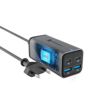 Forcell F-Energy VT-49 GaN III lādētājs 2 x USB-C + 2 x USB-A QC4.0 PD 5A 100W (VT-49)
