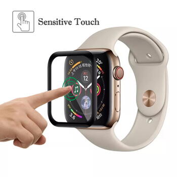Riff Hot Bending 3D Закругленное защитное стекло для Apple Watch 1 / 2 / 3 с дисплеем 38мм Черное (RF-TG-AW-38MM-BL)