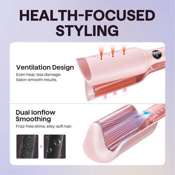 Wavytalk Power Wave Hair Crimping Iron matu gofrētājs / loku veidotājs Pink (Wavytalk-3907)