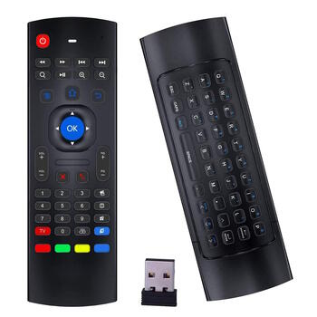 Riff RF-MX3 Air Fly Mouse 2.4G universāla tālvadības pults ar tastatūru (RF-MX3)