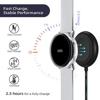Riff Магнитная USB зарядка для Samsung smart часов 3/4/5 / Active 1/2/S7 1m Black (RF-CH-SAMW-USB)