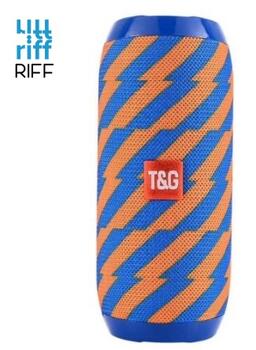 Riff TG117 Universāls bezvadu Bluetooth skaļrunis AUX / Micro SD / USB Zili oranžs (RF-TG117-OR/BL)