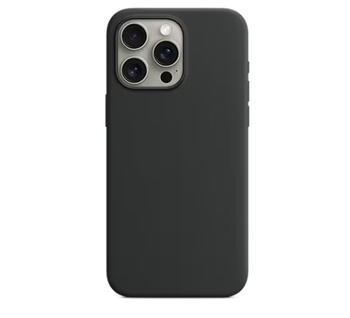 Riff Plāns & Mīksts silikona aizmugures maks ar mīkstu iekšpusi priekš Apple iPhone 15 Plus Dark Grey (RF-TS-IPH15PL-DGR)