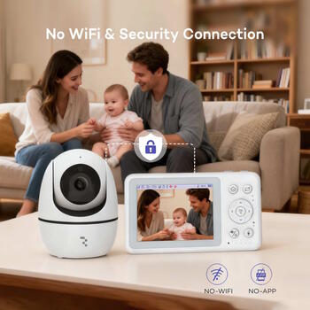 Riff BM3 Audi-Video Mobilā aukle Divvirzienu saruna Wi-Fi 3,2 collu ekrāns ar 360° redzeslauku (RF-BM3)