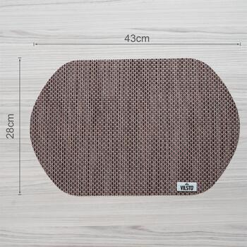 VILSTO dekoratīvs, pīts galda paliktņu komplekts (4 gb.) Brown (PLACEMAT-SET-4pcs-WOVEN-BR)