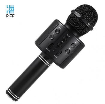 Riff WS-858 Караоке-Микрофон с динамиком Aux и Micro SD Black (RF-WS-858-BLACK)