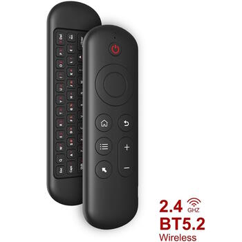 Riff M5 2.4G+BT5.2 universālā tālvadības pults RGB pele ar melnu tastatūru (RF-M5AIR)