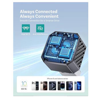Ottocast T3 Mini Pot bezvadu CarPlay un Android Auto adapteris Silver (CP88-T3-SIL)