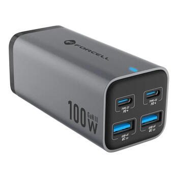 Forcell F-Energy VT-49 GaN III lādētājs 2 x USB-C + 2 x USB-A QC4.0 PD 5A 100W (VT-49)