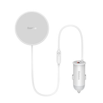 Baseus CW01 wireless авто зарядка с MagSafe 15W держателем на решетку + USB-A 25W (SUCX040102)