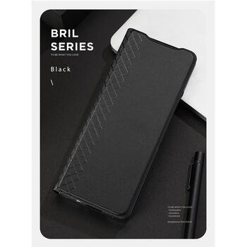 Dux Ducis Bril sērijas Magnētiskās fiksācijas sāniski atverams maks priekš Samsung Galaxy Fold 4 F936B Black (DU-BR-SAM-ZFOLD4-BK)