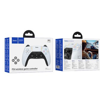Hoco GA1 Bezvadu spēļu kontrolieris priekš PlayStation PS5 PS4 PC White (GA1)