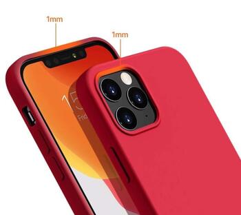 Riff Plāns & Mīksts silikona aizmugures maks ar mīkstu iekšpusi priekš Apple iPhone 15 Plus Red (RF-TS-IPH15PL-RE)