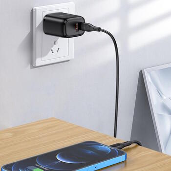 iKaku KSC-953 PD20W быстрый провод для подзаряда и передачи данных Type-C на Lightning 1м Black (KSC-953)