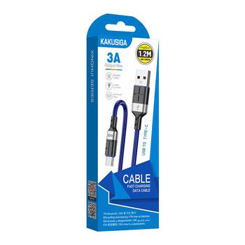 iKaku KSC-696 PD60W провод для подзаряда и передачи данных Type-C на Type-C 1.2м Blue (KSC-696/CC/BL)