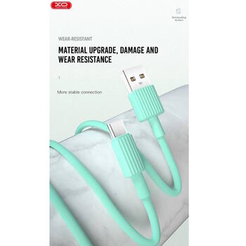 XO NB156 Прочный TPE Универсальный USB-C на Lightning PD Кабель 1m данных и быстрого 2.4A Заряда Белый (NB156)