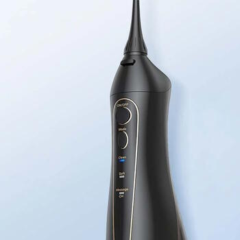 Riff RF-FW1 bezvadu IPX7 irigators ar 3 režīmiem / 7 uzgaļiem / 1400mAh / 5W / 300ml ūdens tvertnei Black (RF-FW1-BK)