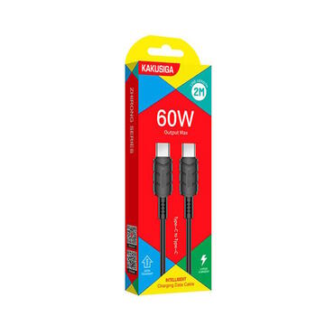 iKaku KSC-716 Type-C на Type-C PD60W провод для быстрой зарядки и передачи данных 2m Black (KSC-716/BK)