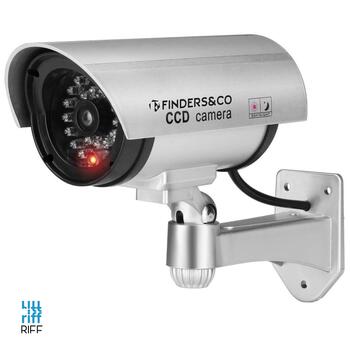Riff RF-IR1 CCTV IR Муляж уличной домашней камеры безопасности с мигающей сигнальной лампой 2x AA батарейки Белый (RF-IR1)