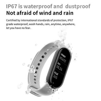 MyTime MT6 Smart Браслет IP67 с измерением пульса и артериального давления / Соц. сети / Монитор сна Blue (MT6-BL)