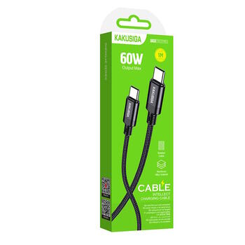 iKaku KSC-970 PD60W Быстрой подзарядки провод Type-C на Type-C 1м Black (KSC-970)