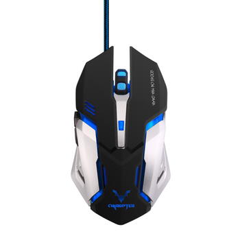 Chiropter X10 Професиональная Оптическая Игровая мышка 6 кнопок плятеный 1.5m Кабель 800-2400dpi Черный (X10)