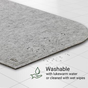 VILSTO filca materiāla galda paliktņu komplekts (18 gb.) Grey (PLACEMAT-SET-18pcs-LGREY)