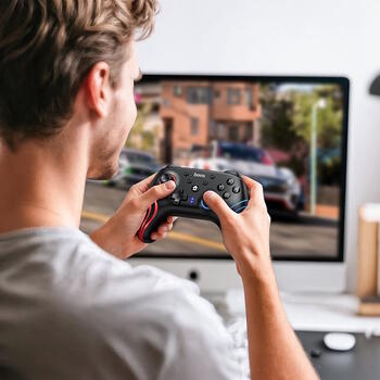 Hoco GA2 bezvadu spēļu kontrolieris datoram / Switch 1/2 Black (GA2)