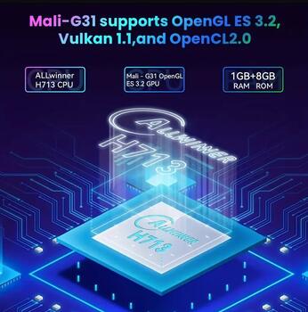 Riff P30MAX Portatīvais Videoprojektors Spēļu Konsole 36000+ 4K Android 11 Allwinner H713 64 Gb White (RF-P30MAX)